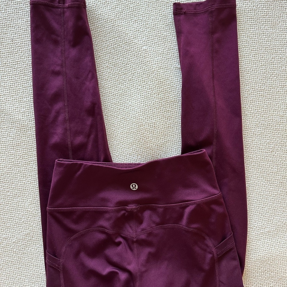 Lululemon Burgundy / Purple Align  Leggings With Pockets‎